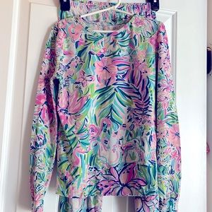 Lily Pulitzer girls fitted cotton PJs size 12 slightly worn